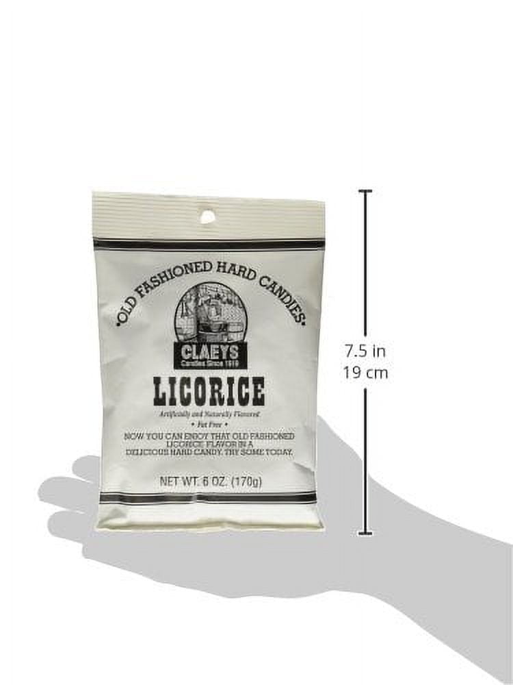 Licorice - Old Fashioned Hard Candy - Artificially And Naturally Flavored - Fat-Free - 6 Ounce - 6-Pack