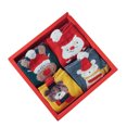thumbnail image 2 of WHEANG 4 Pcs Christmas Socks for Women Men Fuzzy Socks Gift Box Embroidered Cartoon Cozy Plush Non‑Slip Slippers Socks for Holiday Home Wear M 2026 Sales, 2 of 3