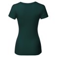 thumbnail image 2 of FashionOutfit Women's Solid Basic Short Sleeve Crew Neck Tee, 2 of 3