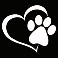 thumbnail image 3 of Pet Dog Paw Puppy Print Love Heart Stickers for Cars Trucks Windows Walls Laptops (5.9x5.2) (Reflective Silver), 3 of 6
