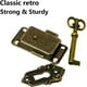 thumbnail image 3 of 2 Piezas Cerradura de Puerta de Gabinete Cerradura Antigua Pestillos de Muebles para Armarios Decorativos Cerradura con Orificio para Llave para Caja de Madera Joyas Antiguas Maquillaje Maleta, 3 of 5