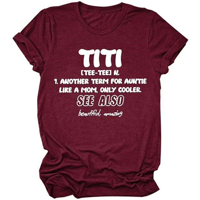 Hauts pour Femmes en Liquidation, Chemise Imprimée à Lettres, Manches Courtes, Tunique Blouse