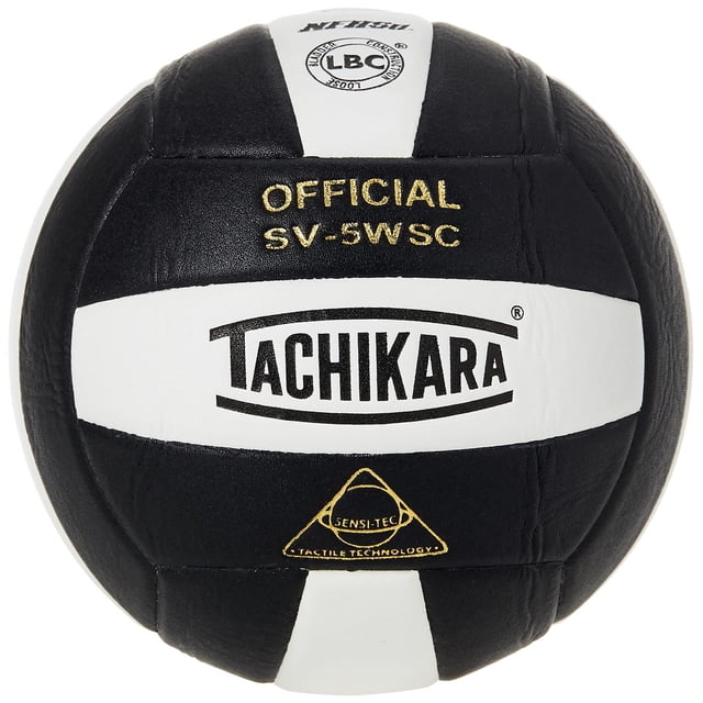 Balón de Voleibol Tachikara Negro Blanco Alto Rendimiento Oficial