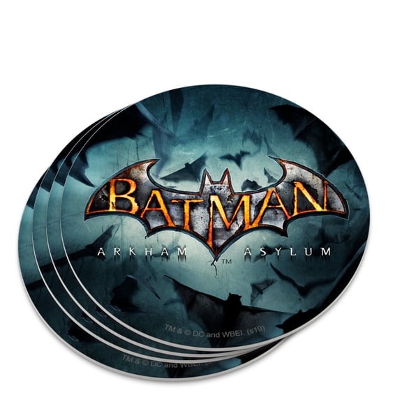 Batman Arkham Asylum Video Game Logo Novelty Coaster Set
