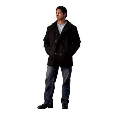 Navy Block - Men's Black U.S. Navy Style Peacoat