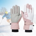 thumbnail image 6 of BAOSITY Winter Ski Gloves Snowboard Gloves Touchscreen Mittens for Cold Weather Lightweight Warm Thickened Gloves for Outdoor Cycling Pink White, 6 of 8