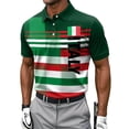 thumbnail image 2 of Fnnxeal Mens Polo Shirts Short Sleeve Graphic Collared Summer Golf Casual Polo Green Shirts for Men Size 5XL, 2 of 5
