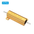 thumbnail image 3 of 50W 4.7 Ohm Aluminum Shell Resistor, 6Pcs Aluminum Housing Resistor, 5% Tolerance Wirewound Resistors Screw Tap Chassis Mounted, Golden, 3 of 6