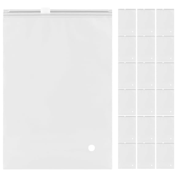 Transparent Packaging Bag 50 Pcs Travel Zipper Sealed Bags Storage Garment for Clothes Shipping Packing