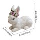 thumbnail image 3 of Easter Bunny Figurine Resin Rabbit Statue White 7.56in Tabletop Decor • Ceramic Look Ornament • Spring Easter Centerpiece for Living Room Bedroom, 3 of 6