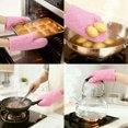 thumbnail image 2 of Unique Bargains Heat Resistant Cooking Gloves Thick Cotton Lining Pink 10.6x6.7inch, 2 of 6