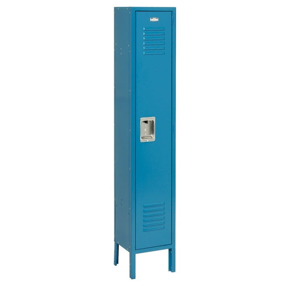 Global Industrial 254119BL 12 x 18 x 72 in. Single Tier Infinity Locker with 1 Door Ready to Assemble, Blue