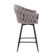 thumbnail image 5 of LumiSource Braided Matisse Contemporary Counter Stools, Black/Gray, Set Of 2 Stools, 5 of 7
