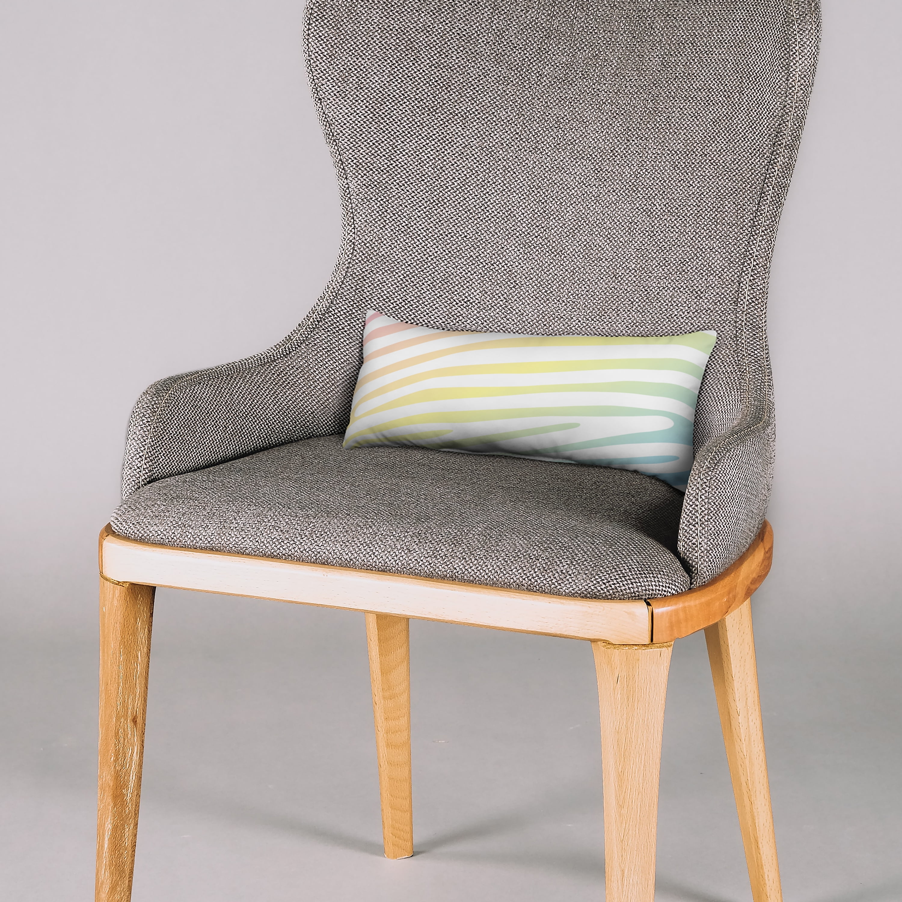 Everything Comfy Zebra Print Decorative Pillow, 16x6 Inch, Pastel Gradient/White,