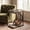 Gray & Black, variant on Tribesigns 2-Tier Narrow End Table, C Shaped Side Table Bedside Table with Metal Frame & Open Shelf for Living Room (1, Brown & Black)