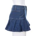 thumbnail image 3 of Vedolay Skirt For Women Trendy Women's Basic Elastic Waist A-line Solid Flared Midi Skirt,Blue L, 3 of 5