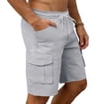 thumbnail image 6 of zbxnLI Big and Tall Shorts for Men Outdoor Athletic Hiking Cargo Comfy Drawstring Elastic Waist Short Pants S-4XL, 6 of 7