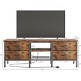 thumbnail image 3 of Hopper TV Stand with Storage  TV Table 55 Inch with Drawers for 60 65 Inch  TVs Console Table  TVs Bench for Living Room  Bedroom(Grey 55 Inch), 3 of 7