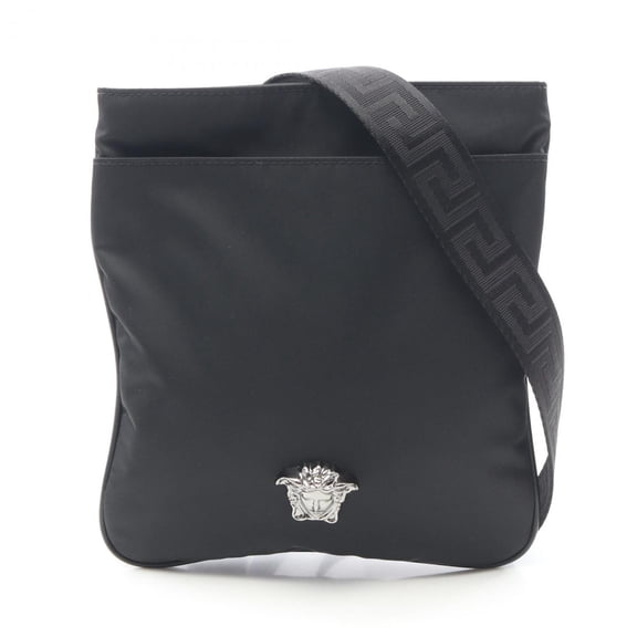 Pre-Owned Versace Medusa Shoulder Bag Nylon Women's Black 1011791 (Good)