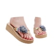 thumbnail image 3 of ibiyuan Dressy Flip Flops for Women Thong Sandals Non- Tpr Sole Women Slippers Flexible Orthofeet Shoes for Women, 3 of 7