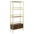 thumbnail image 5 of SAFAVIEH Mateo 4 Tier 1 Drawer Etagere, Gold/Walnut, 5 of 13