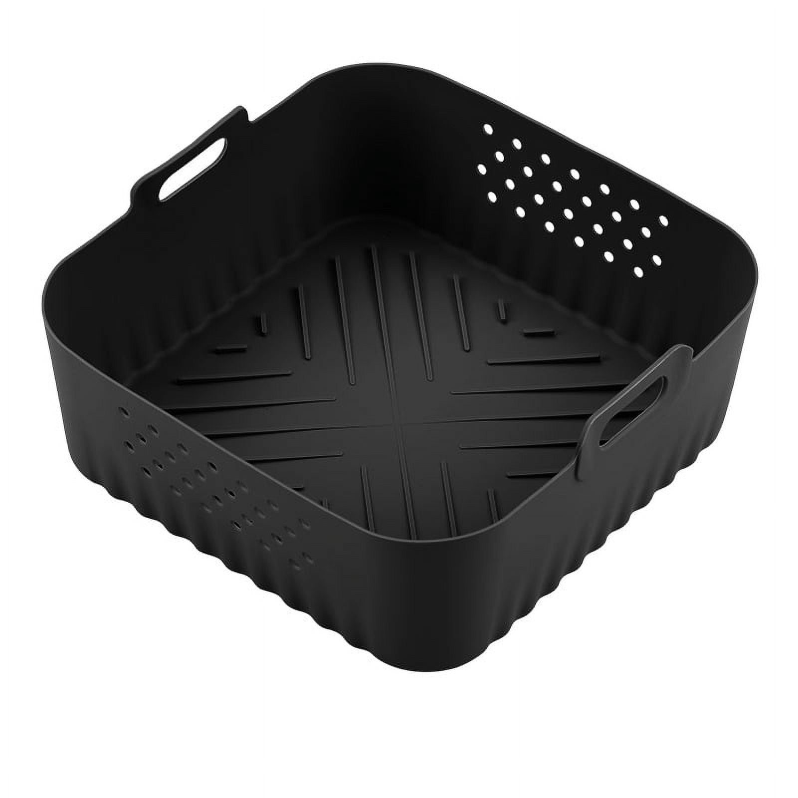 22.5cm Silicone Air Fryer Liners Reusable Non-Stick Basket for Ninja AF181 AF180 AF141 AF140 Compatible with 5-8QT Air Fryers