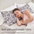 thumbnail image 5 of Farmhouse Purple Body Pillow Covers, Vintage Flower Leaf PlantsPlant Soft Breathable Throw Pillow Cases with Invisible Zipper, Decorative Pillowcase Pillows Protectors for Sofa Bed Couchair 20"x54", 5 of 9