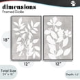 thumbnail image 3 of Stupell Industries Transitional Grey Foliage Impression Black 2pc Framed Giclee Art Set, 12 x 18 each, by Stellar Design Studio, 3 of 7