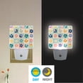 thumbnail image 2 of Yayeee LED Night Light for The Home Plug in With Light Sensors 2 Pack, Green Floral, 2 of 6
