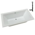 thumbnail image 5 of Streamline N-4140-715-CH 66 in. x 34 in. Acrylic Soaking Drop-In Bathtub in Glossy White, With External Drain in Polished Chrome, 5 of 12
