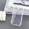thumbnail image 4 of Compatible with iPhone 14 Case,Cute Clear Curly Wave Frame Shape Design with Camera Lens Protector Cover,Soft Slim Transparent TPU Full Protection Case for Women and Girls-Clear, 4 of 12