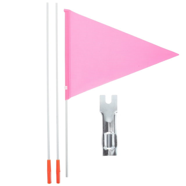 1 juego de banderas de seguridad para bicicletas con poste, bandera publicitaria para bicicletas, bandera práctica para la cola de ciclismo.