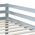 thumbnail image 3 of Alvantor Twin Over Twin Bunk Bed, Solid Rubber Wood Low Floor Bunk with Ladder, Grey, 3 of 6