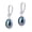 Black Pearl Hoop Earrings, variant on 8-8.5mm White Cultured Pearl Drop Earrings Stud 925 Sterling Silver Dangle Valentine's Day Jewelry Gift for Women