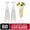 Clear, variant on 60 Crown Display Quality Plastic 5 oz. Wine Flute Glasses - Silver Sparkle