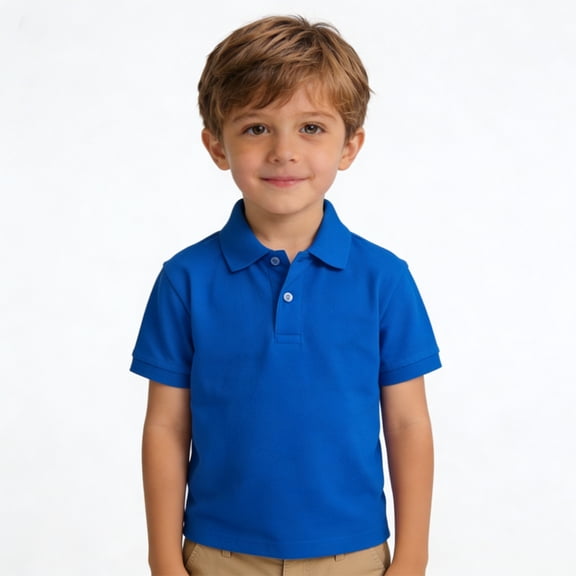 WELOIJEVBE Toddler Boys Short Sleeve Polo Shirts Summer Active Performance Tops for Kid Classic Collared Neck Kids Boys Button down Shirt 18-24 Months Shirts