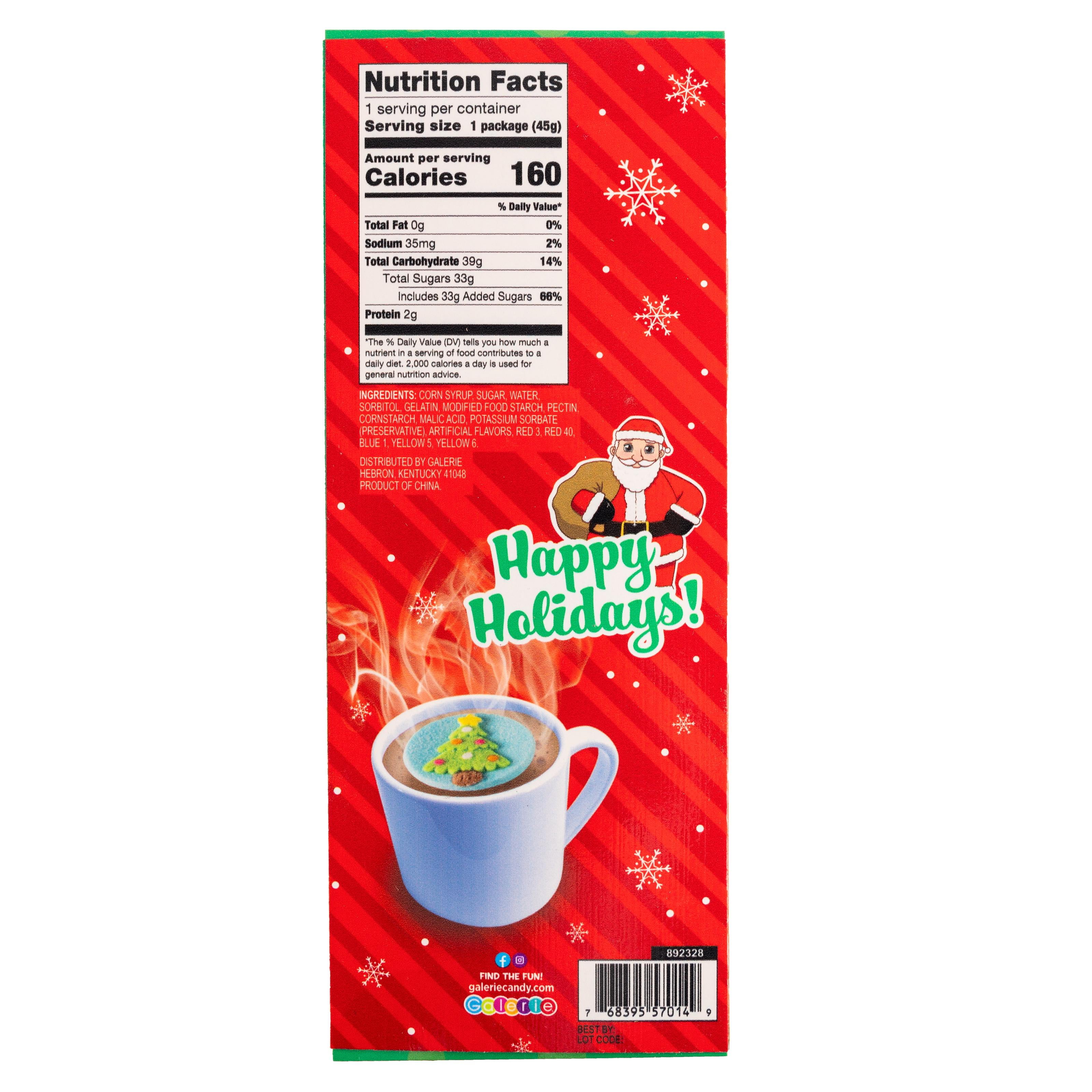 (3 pack) Galerie Christmas 3 Count Marshmallow Topper Gift Set, Dairy-Free, 1.59 oz