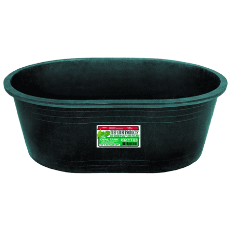 Tuff Stuff Heavy Duty 15 Gallon Oval Water, Feed, or Storage Tank Tub, Green