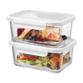 thumbnail image 3 of Better Homes & Gardens 4Cup Rectangle Glass Food Storage Container with Tritan Lid. Set of 2, 4 Pieces, Designed to Help with Pantry Storage and Everyday Organization, 3 of 8