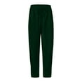 thumbnail image 4 of Knosfe Women’s Fleece Lined Sweatpants Baggy Wide Straight Leg Pants Green L, 4 of 6