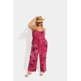thumbnail image 5 of CASSIE LIZ Jumpsuit for Women 5X Red Tie Dye Plus Size Summer Jumpsuits Casual Spaghetti Strap Rompers Wide Leg Pants Overalls Dressy Trendy Outfits Clothes with Pocket 5XL 26W 28W, 5 of 7