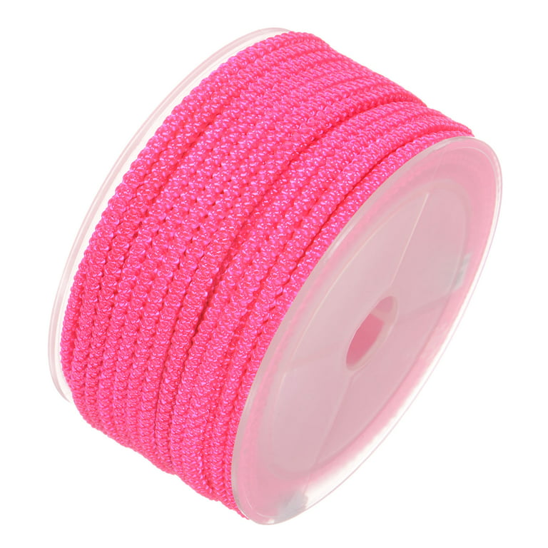 Nylon Beading Thread Cord 3mm Extra Strong Braided Nylon String for  Necklace Crafting 10M/33 Feet, Hot Pink 