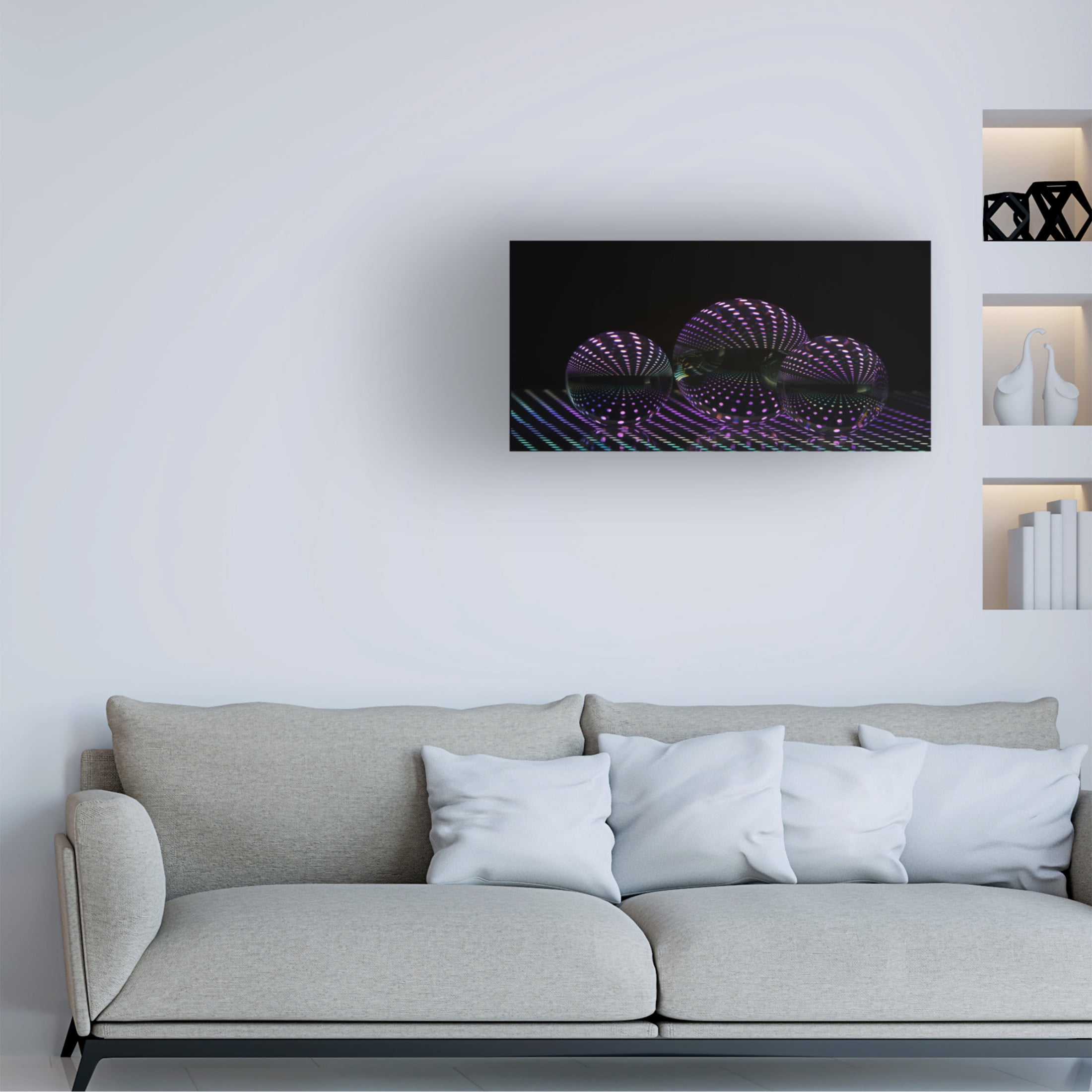 Canvas Wall Art - Heidi Westum 'Triple Ll' Wall Art for Living Room, Bedroom, or Office D?cor by Trademark Fine Art - 24 x 12 Inches