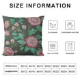 thumbnail image 5 of BCIIG Flowers Graphic Decorative Cushion Throw Pillow Cover for Home Couch Living Room Bed Sofa Short Plush Zipper Closure 1PC 18x18in, 5 of 5