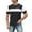Black, variant on BUWTTER Mens Tshirts Summer Colour Blocked Crew Neck Pullover Sports Casual Short Sleeved Top Men's Shirts Black L