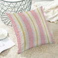 thumbnail image 3 of Hot Pink Yellow Summer Outdoor Pillow Covers 18 x 18 Inch,Boho Polka Dots Striped Decor Throw Pillows for Couch Bed,Geometric Modern Farmhouse Decorative Pillowcase Linen Cushion Cover Set of 2, 3 of 5