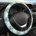 thumbnail image 4 of Uemuo Dragonfly Floral Printed Car Elastic Steering Wheel Cover - Universal Car Accessory for Diverse Cars Anti-Slip, and Comfortable- 15", 4 of 8