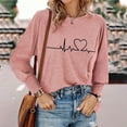 thumbnail image 4 of Jacenvly Workout Tops For Women Long Sleeve Pumpkin Print Womens Sweatshirts Crewneck Trendy Casual Soft Warmth Pullover Sweaters, 4 of 5