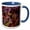 Blue/White, variant on 3drose, Usa, Alaska. Close up of Alpine Bearberry Plants., 15oz Two-tone Yellow Mug
