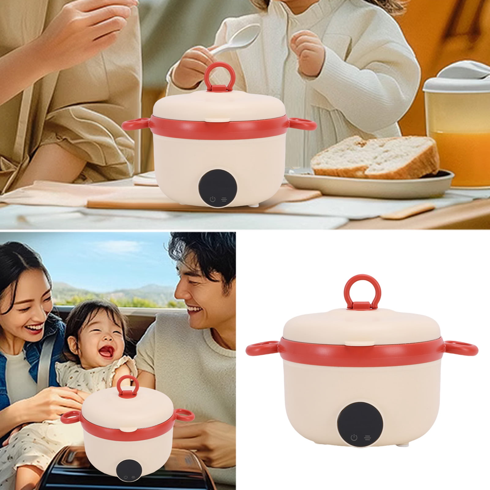 LAZIOEGR Baby Supplementary Food Bowl 450ml / 15.2 fl oz Stainless Steel Cordless Rechargeable Heating Insulation Constant Temperature Feeding Bowl Set For Home Everyday Travel Toddler Infant Care